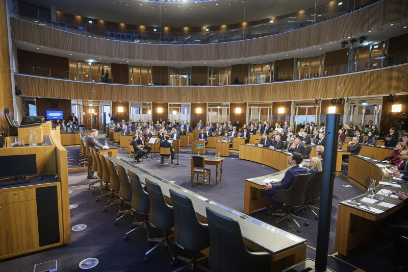 Keynote „Die Pflicht der Gegenwart“.  Präsident der Israelitischen Kultusgemeinde für die Bundesländer Salzburg, Steiermark und Kärnten Elie Rosen