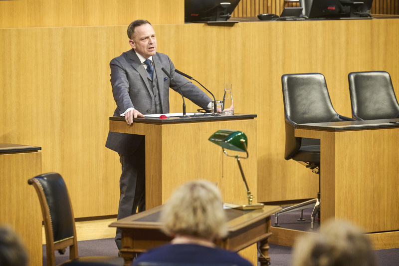 Keynote „Die Pflicht der Gegenwart“.  Präsident der Israelitischen Kultusgemeinde für die Bundesländer Salzburg, Steiermark und Kärnten Elie Rosen