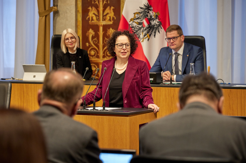 Am Rednerpult: Bundesrätin Christine Schwarz-Fuchs (ÖVP)