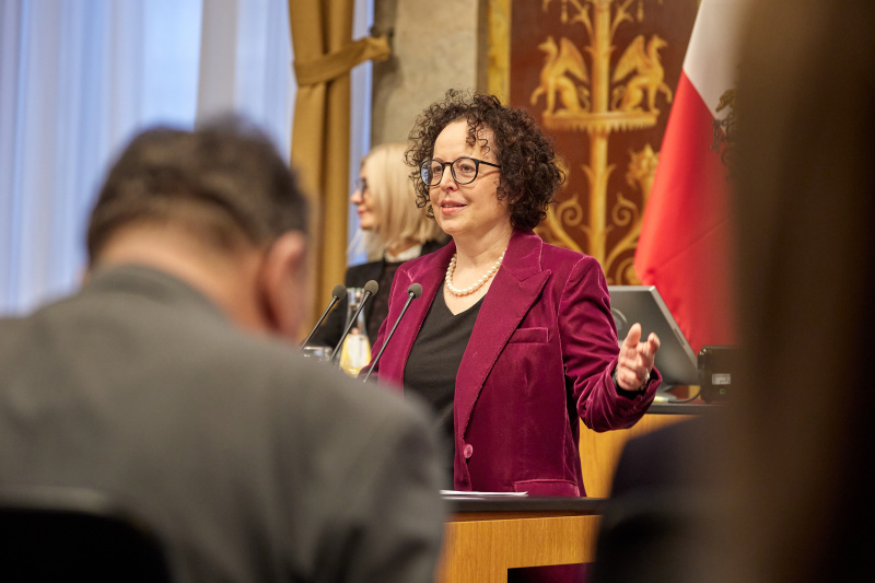 Am Rednerpult: Bundesrätin Christine Schwarz-Fuchs (ÖVP)