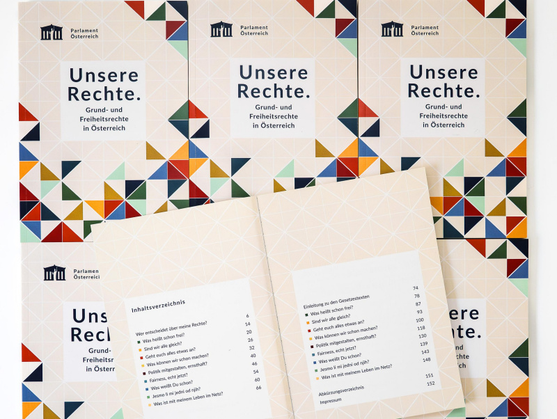 Boschüre. Unsere Rechte. Grund- und Freiheitsrechte in Österreich.