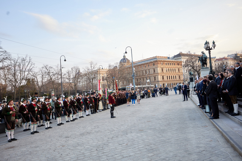 Schützenkompanie Oberlienz, Fahnenabordnungen aus Oberlienz, Musikkapelle Oberlienz