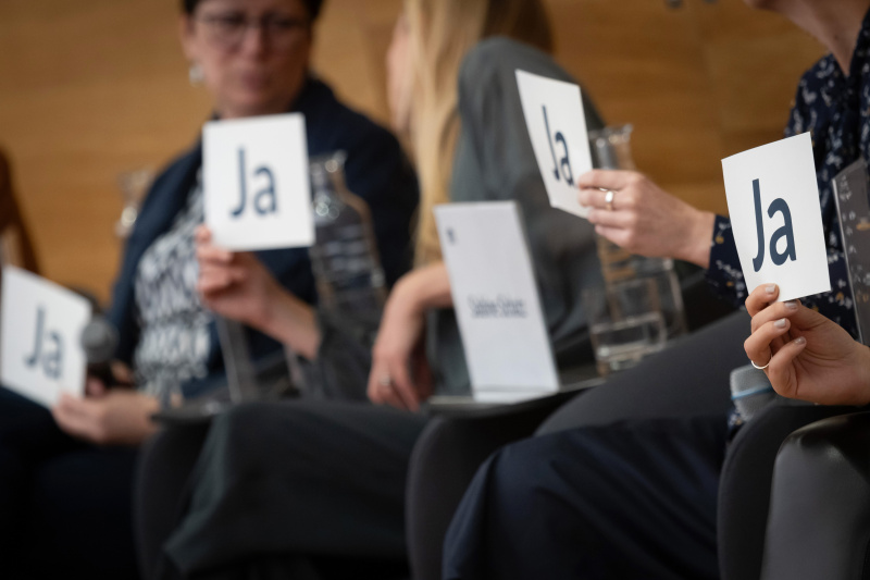 Ja Karten zur Abstimmung