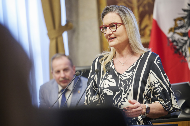 Am Rednerinnenpult Bundesrätin Claudia Hauschildt-Buschberger (GRÜNE)
