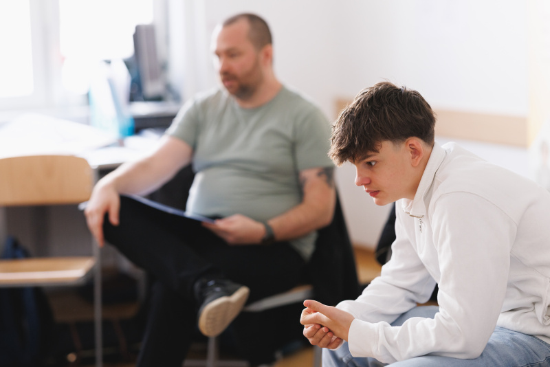 Schülerinnen und Schüler im Workshop