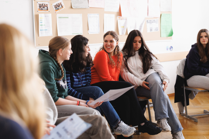 Schülerinnen und Schüler im Workshop