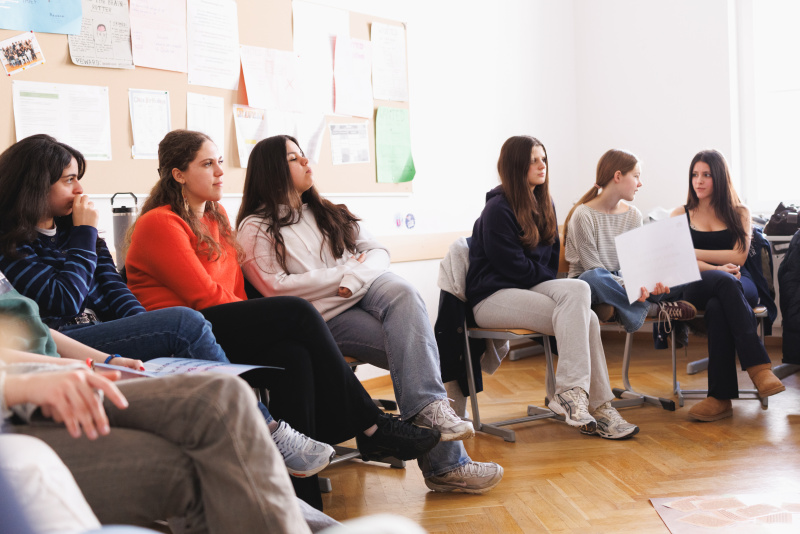 Schülerinnen und Schüler im Workshop