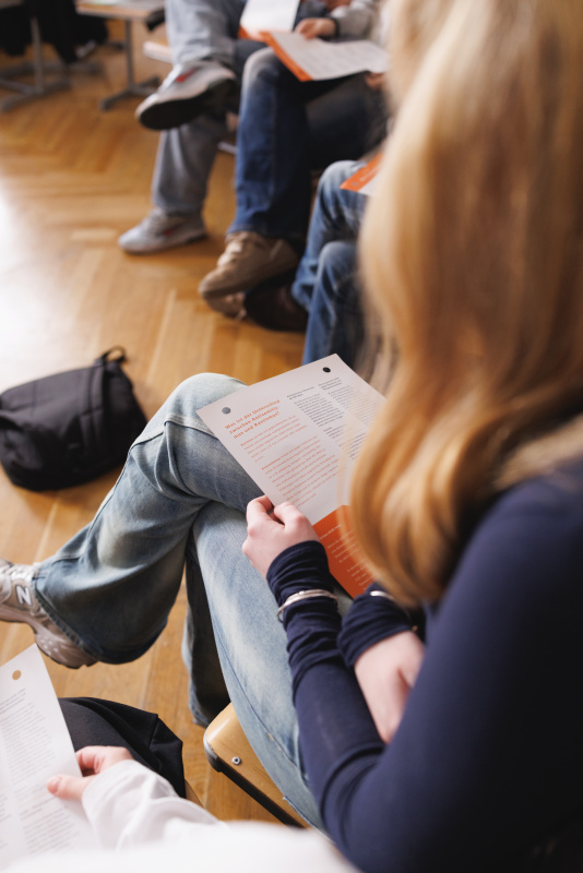 Schülerinnen und Schüler im Workshop