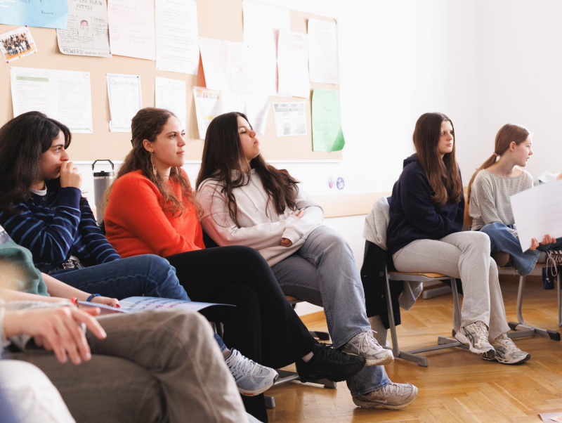 Schülerinnen und Schüler im Workshop