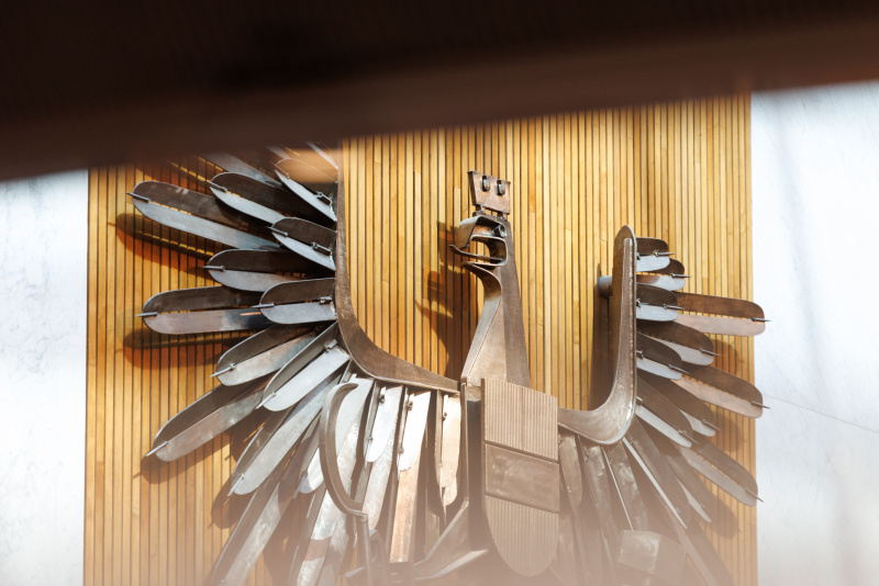 Blick auf den Adler im Nationalratssaal