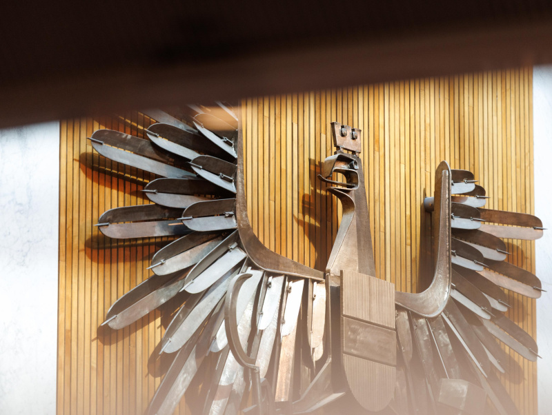 Blick auf den Adler im Nationalratssaal