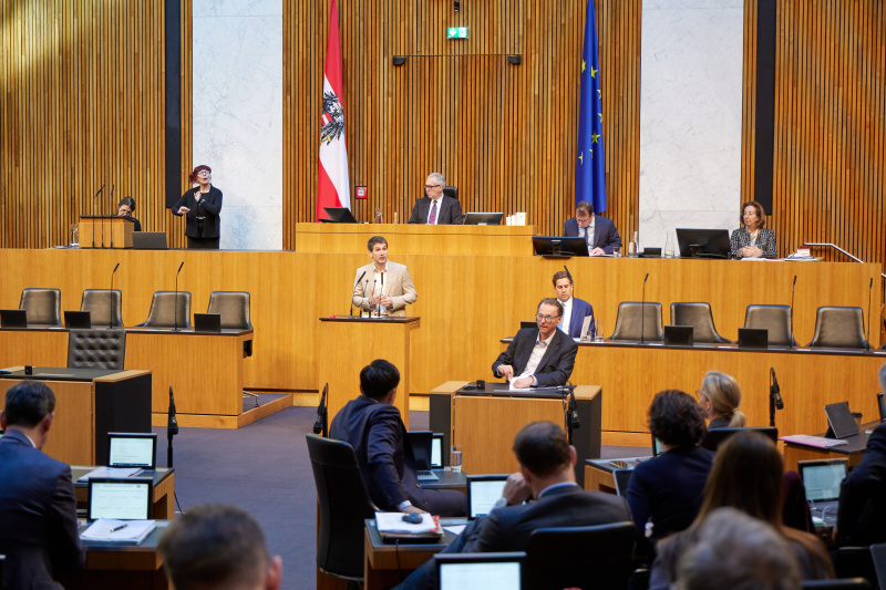 Am Rednerpult: Nationalratsabgeordneter Lukas Hammer (GRÜNE)