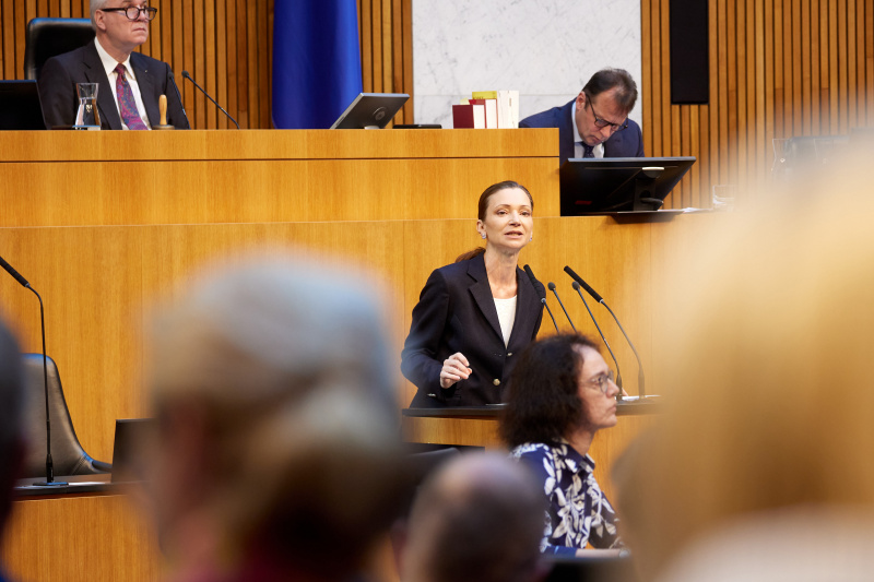 Am Rednerinnenpult: Nationalratsabgeordnete Susanne Fürst (FPÖ)