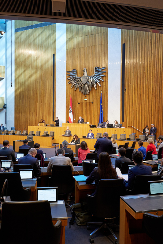 Am Rednerinnenpult: Klubobfrau Leonore Gewessler (GRÜNE)
