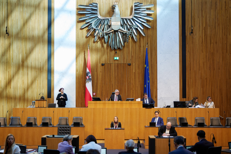 Am Rednerinnenpult: Nationalratsabgeordnete Kira Grünberg (ÖVP)