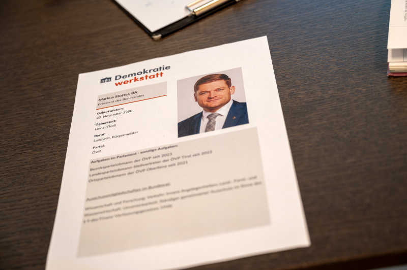 Steckbrief von Bundesratspräsident Markus Stotter (ÖVP)