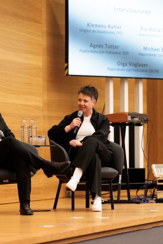 Interviewrunde mit den Bereichssprecherinnen und Bereichssprechern für Volksgruppen der Parlamentsfraktionen. Am Wort Nationalratsabgeordnete