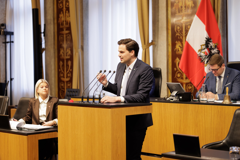 Am Rednerpult: Bundesrat Sebastian Stark (ÖVP)