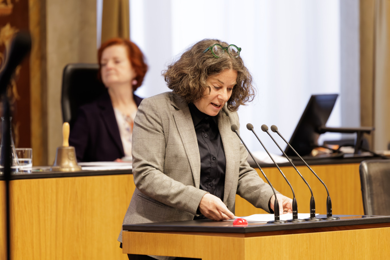 Am Rednerinnenpult: Bundesrätin Elisabeth Kittl (GRÜNE)