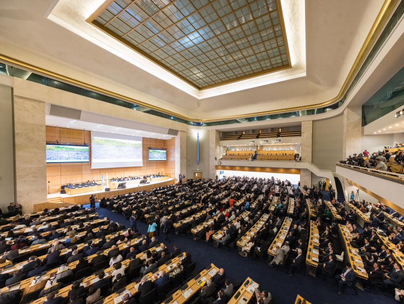 Gathering of the world’s top legislators at the IPU/UN World Conference of Speakers of Parliament. View to the audience