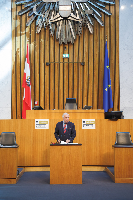 Begrüßung durch Nationalratspräsident Walter Rosenkranz (FPÖ)