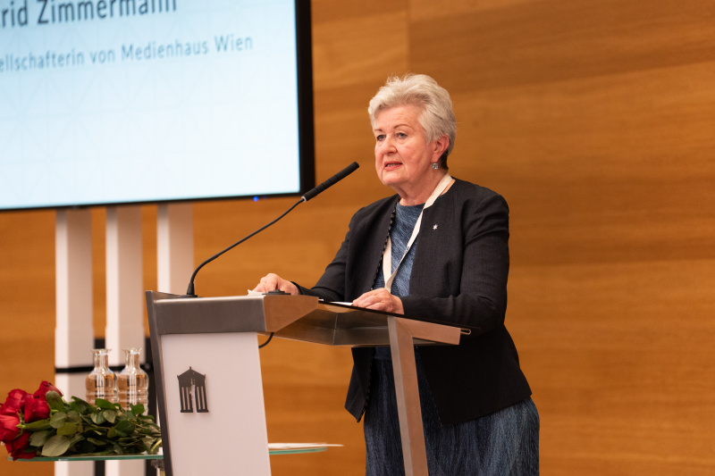 Dankesworte. Astrid Zimmermann (Gründungsgesellschafterin Medienhaus Wien)