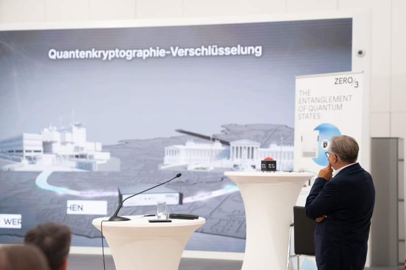 Präsentation der quantenkryptografischen Absicherung