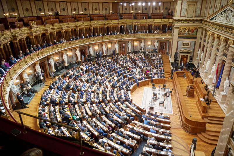 Gedenkrede. Zeitzeugin Hedi Schnabl Argent. Blick ins Plenum