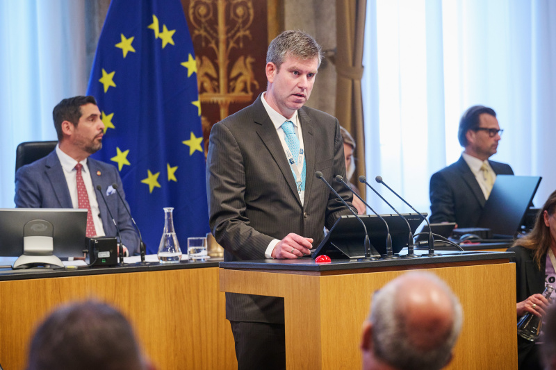 Panel 2: „Ehrenamt – Engagement als Fundament regionaler Stärke“.  Vertreter des Hessischen Ministeriums für Digitalisierung und Innovation André Meißner