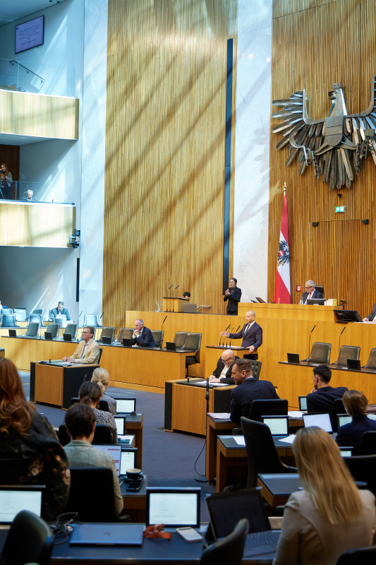 Am Rednerpult: Nationalratsabgeordneter Maximilian Köllner (SPÖ)