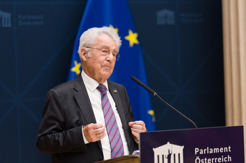 Rede. Bundespräsident a.D. und Präsident des Nationalrates a.D. Heinz Fischer