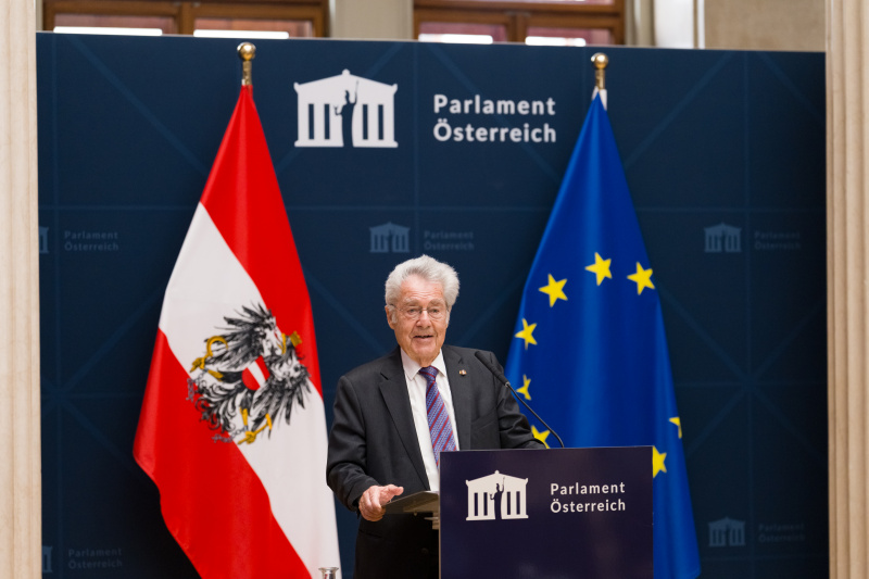Rede. Bundespräsident a.D. und Präsident des Nationalrates a.D. Heinz Fischer