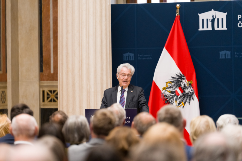 Rede. Bundespräsident a.D. und Präsident des Nationalrates a.D. Heinz Fischer