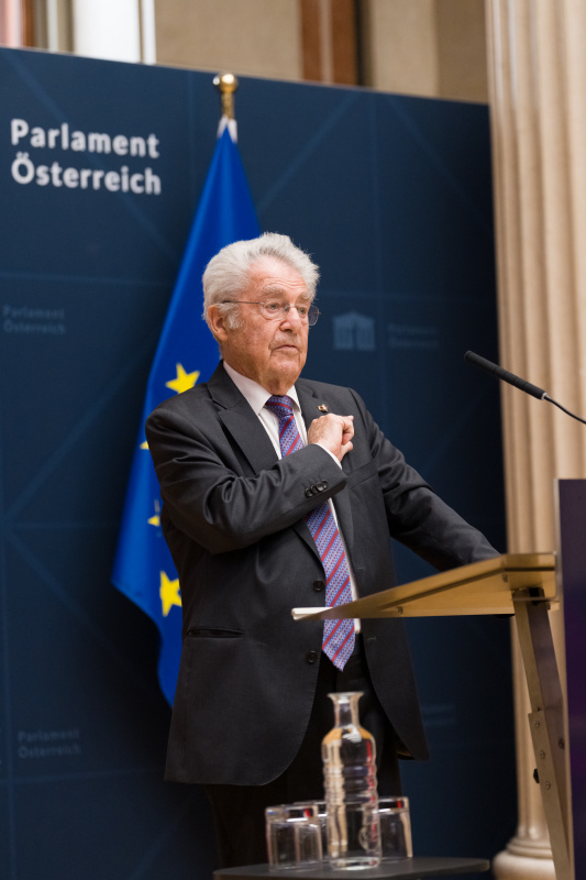 Rede. Bundespräsident a.D. und Präsident des Nationalrates a.D. Heinz Fischer