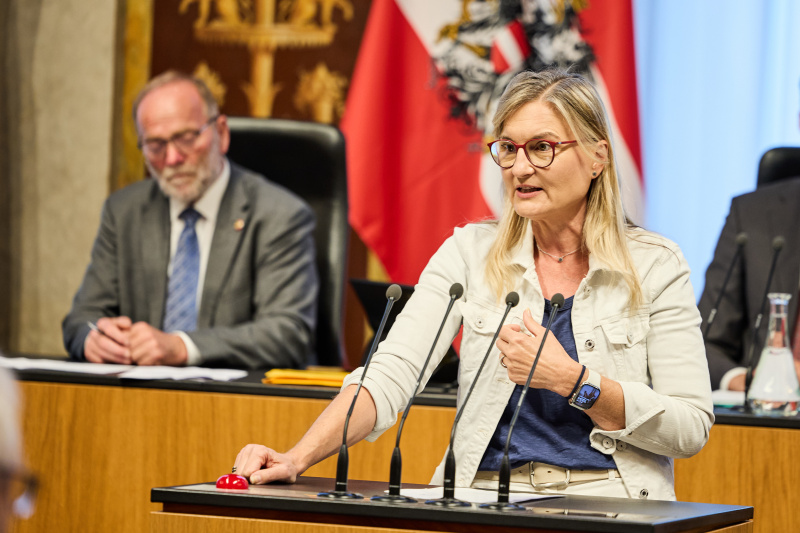 Am Rednerinnenpult Bundesrätin Claudia Hauschildt-Buschberger (GRÜNE)