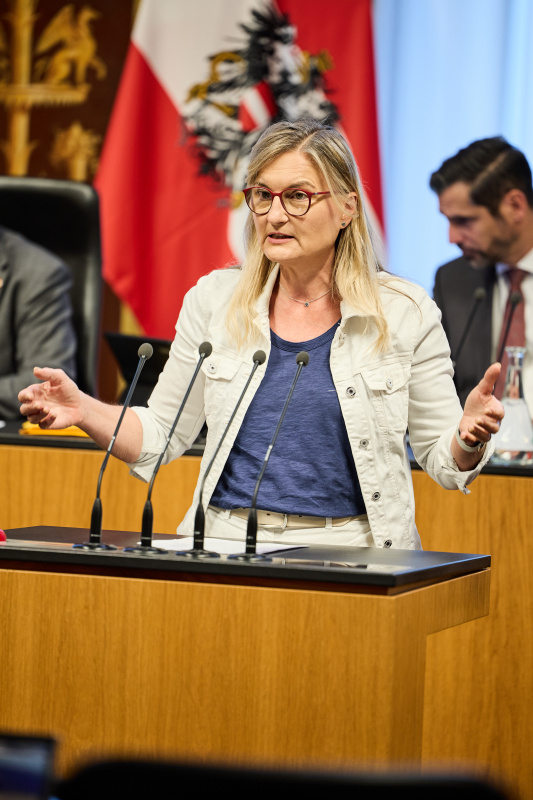Am Rednerinnenpult Bundesrätin Claudia Hauschildt-Buschberger (GRÜNE)