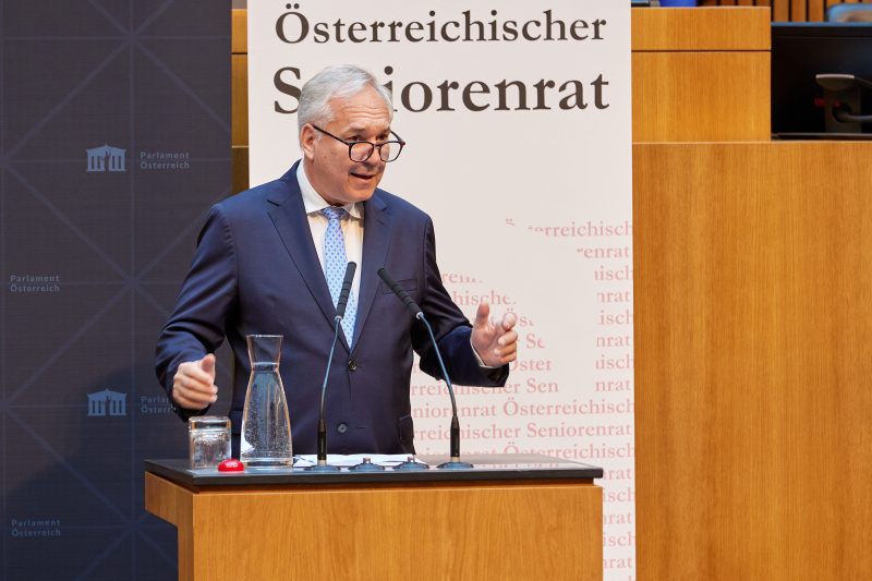 Eröffnungsworte. Nationalratspräsident Walter Rosenkranz (FPÖ)