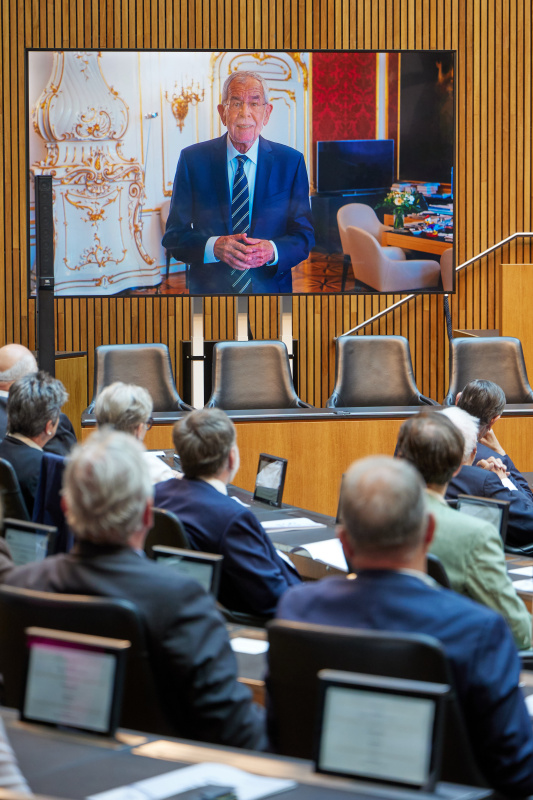Videobotschaft. Bundespräsident Alexander Van der Bellen