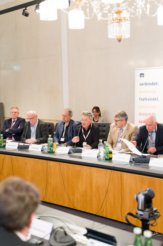 Statements der Vorsitzenden im Volksgruppenbeirat. Am Wort Emmerich Gärtner-Horvath, Volksgruppenbeirat Romnja und Roma
