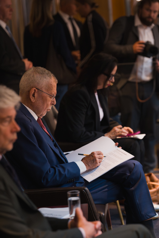 Besuch anlässlich der Budgetrede. Bundespräsident Alexander Van der Bellen