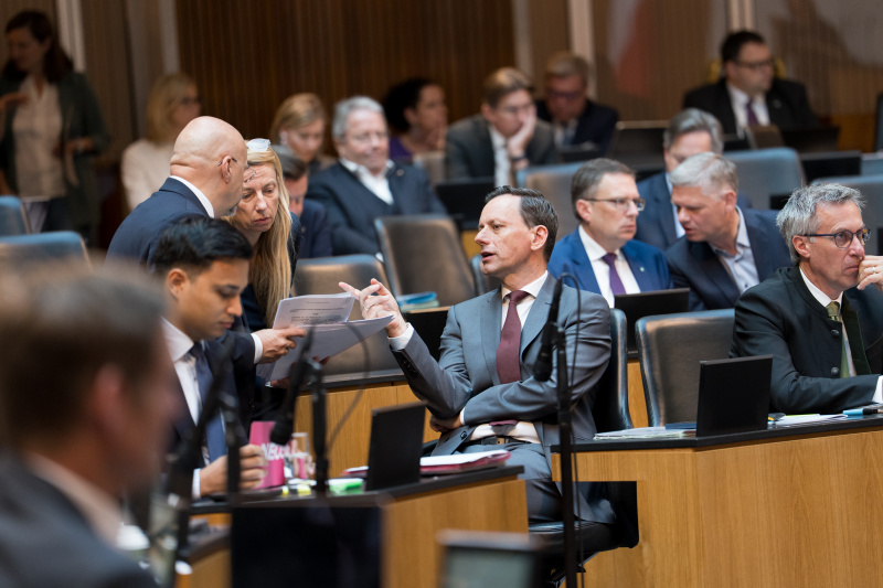 Bick ins Plenum. Klubobmann Ernst Gödl (ÖVP)