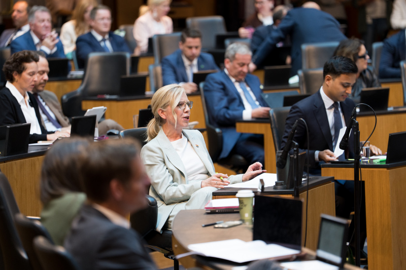 Bick ins Plenum. Klubobfrau Leonore Gewessler (GRÜNE)