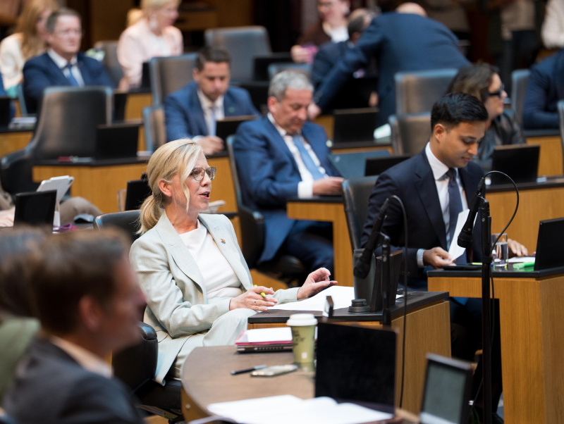 Bick ins Plenum. Klubobfrau Leonore Gewessler (GRÜNE)