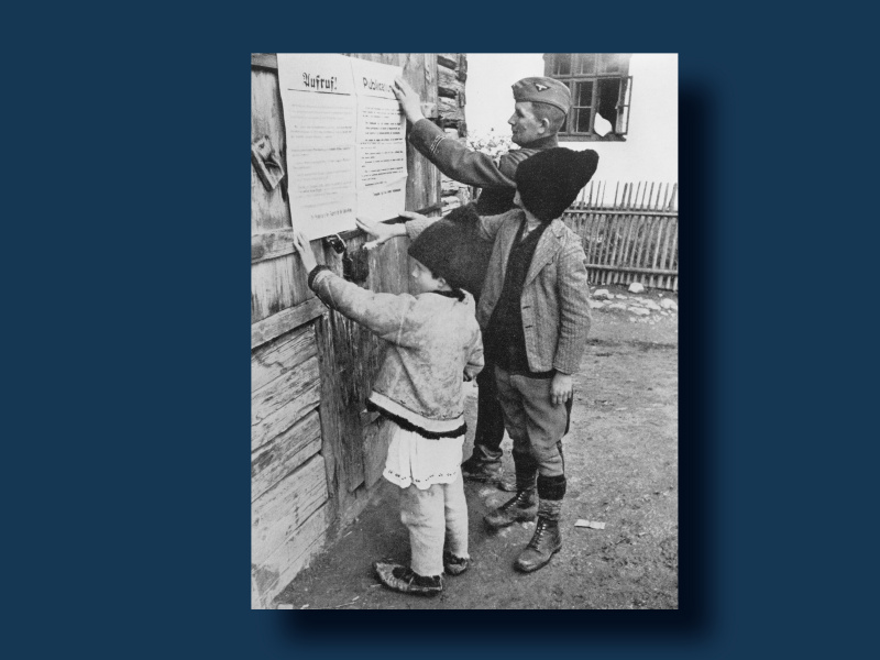 Aufruf zur „Heimkehr ins Reich“, Bukowina (Rumänien), 1940