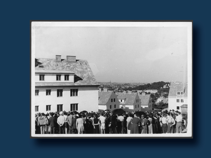Eröffnung der „Wartburg-Siedlung“ für Heimatvertriebene in Wien-Hietzing, 1959