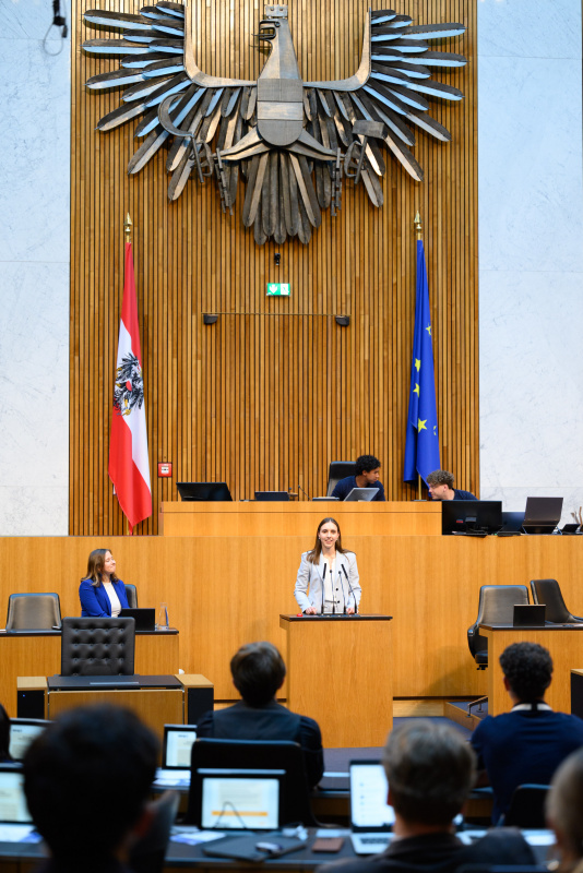 Abschlussworte. Bundesschulsprecherin Hannah Scheidl