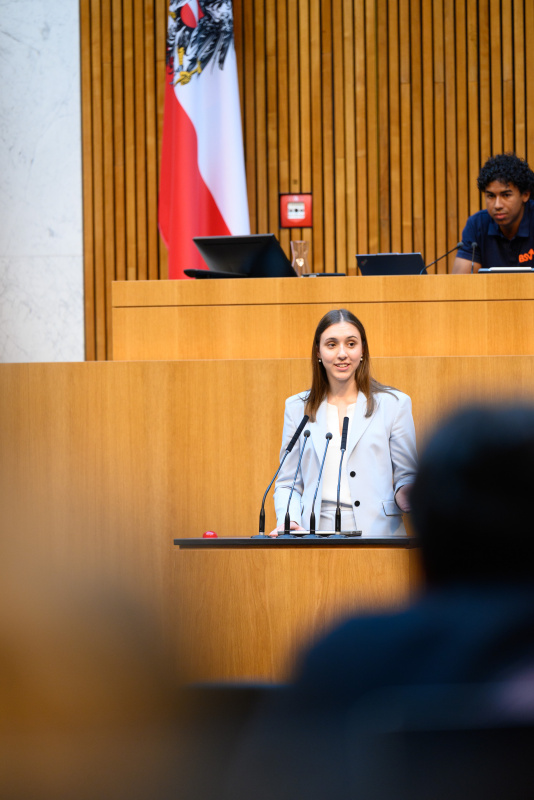 Abschlussworte. Bundesschulsprecherin Hannah Scheidl
