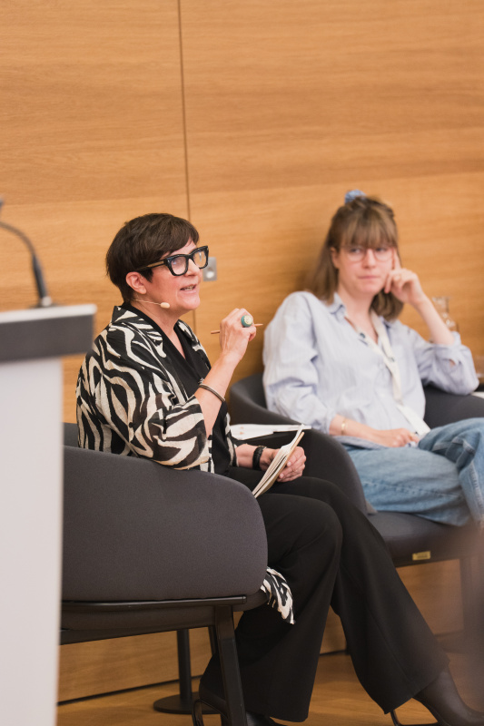 Panel discussion. Daniela Ingruber (Institute for Strategy Analysis/netPOL), Olga Kosanovic (Director, screenwriter and teacher)