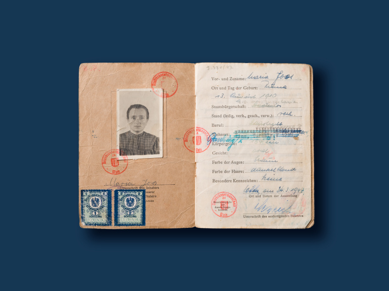 Ausstellungsstücke: Ausweis Maria Joos