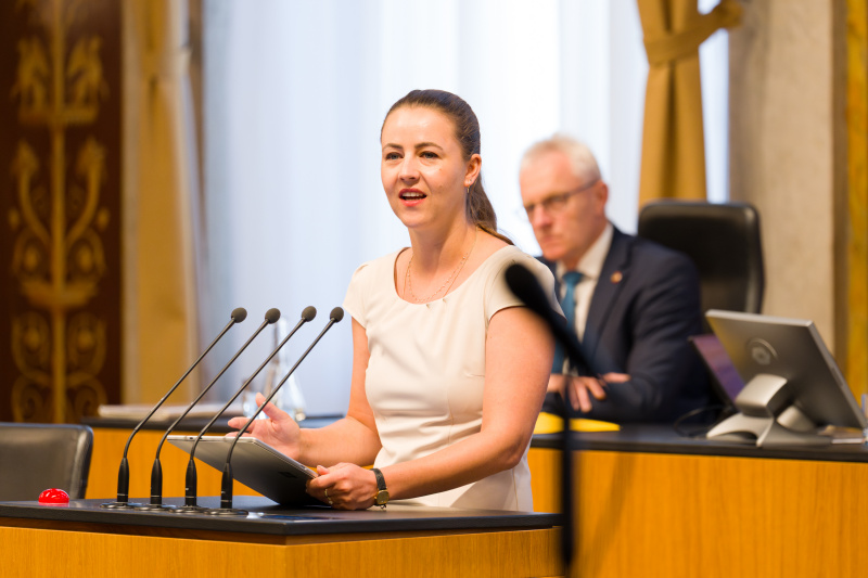 Am Wort: Bundesratsmitglied Bernadette Geieregger (ÖVP)